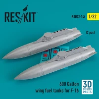 Reskit RSU32144 600 Gal. wing fuel tanks F-16 (2 pcs.) 1/32