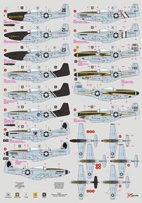 Dk Decals 72084 23rd Fighter Group 1944-45, part 2 (13x camo) 1/72