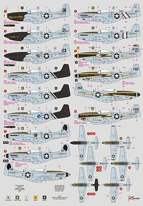 Dk Decals 72084 23rd Fighter Group 1944-45, part 2 (13x camo) 1/72