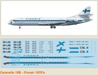 F-rsin Plastic FRP4075 Caravelle 10B Finnair 70's 1/144