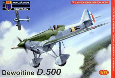 Kovozavody Prostejov 72177 Dewoitine D.500 (3x camo) 1/72