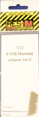 RES-IM RESIM7222 1/72 P-51B Mustang exhaust var.2 (KP)