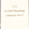RES-IM RESIM7222 1/72 P-51B Mustang exhaust var.2 (KP)