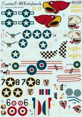 Print Scale 72-023 Curtiss P-40 Kittehawk 1/72