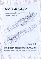 Advanced Modeling AMC 48242-1 Kh-59MK missile with AKU-58 (2 pcs.) 1/48