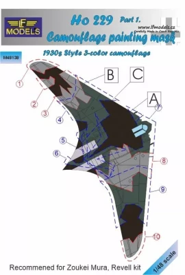 Lf Model M48138 Mask Ho 229 1930s style camouflage painting 1/48