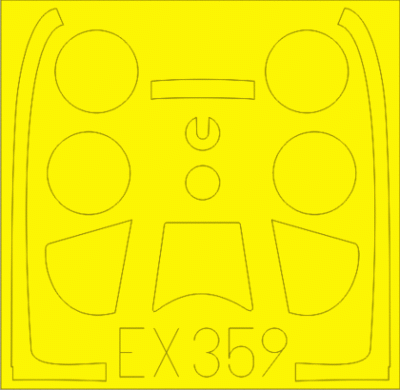 Eduard EX359 1/48 Маска для P-51D