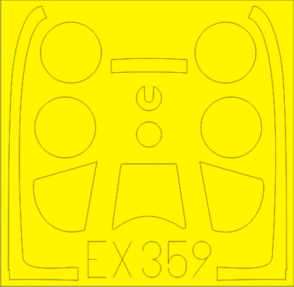 Eduard EX359 1/48 Маска для P-51D