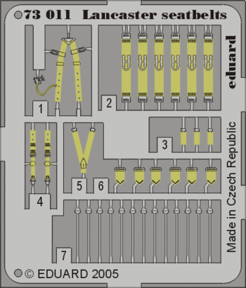 Eduard 73011 Lancaster seatbelts