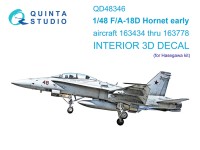 Quinta Studio QD48346 FA-18D ранний (Hasegawa) 3D Декаль интерьера кабины 1/48