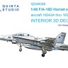 Quinta Studio QD48346 FA-18D ранний (Hasegawa) 3D Декаль интерьера кабины 1/48