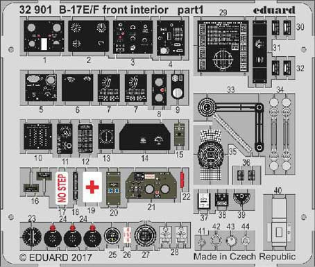 Eduard 32901 B-17E/F front interior 1/32