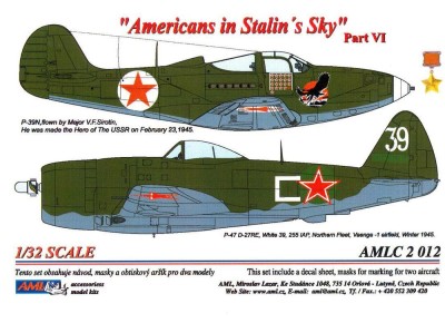 AML AMLC32012 Декали P-39N&amp;P-47D-27RE Amer.in Stalin Sky VI 1/32