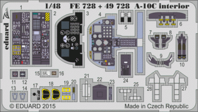 Eduard FE728 A-10C interior S.A. 1/48
