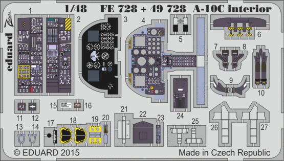 Eduard FE728 A-10C interior S.A. 1/48
