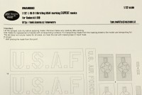 New Ware NWA-M0093 Mask L-19/O-1 Bird Dog USAF markings EXPERT 1/32