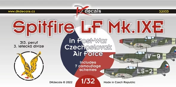 Dk Decals 32033 Spitfire LF Mk.IXE 313th Squadron (7x camo) 1/32