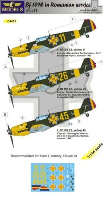 Lf Model C4415 Decals Bf 109E in Romanian service Pt.2 1/144