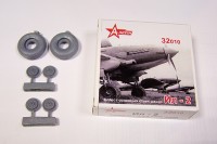 A-resin 32010 Ил-2, Ил-2М3 колеса основных стоек шасси 1/32