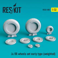 Reskit RS48-0305 Ju 88 wheels set early type ICM, Revell 1/48