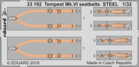 Eduard 33192 Tempest Mk.VI seatbelts STEEL 1/32