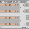 Eduard 33192 Tempest Mk.VI seatbelts STEEL 1/32