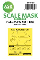 Art Scale 200-M48063 Focke-Wulf Ta-152H wheels and canopy frame paint mask (outside only) 1/48