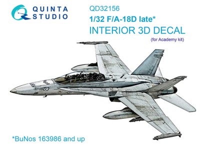 Quinta Studio QD32156 F/A-18D late (Academy) 1/32