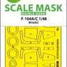 Art Scale 200-M48277 Lockheed F-104A/C Starfighter wheels and canopy frame paint mask (inside and outside) for clear parts 1/48
