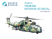 Quinta Studio QD48570 Ми-24А (Trumpeter) 3D Декаль интерьера кабины 1/48