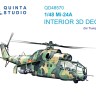 Quinta Studio QD48570 Ми-24А (Trumpeter) 3D Декаль интерьера кабины 1/48