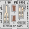 Eduard FE1502 Bf 109E-3 seatbelts STEEL (HOBBYB) 1/48