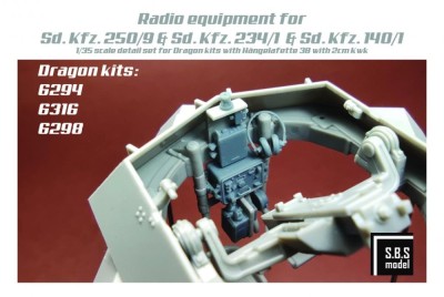 Sbs Model 3D041 Radio equipment Sd.Kfz.250/9 &amp; 234/1 &amp; 140/1 1/35