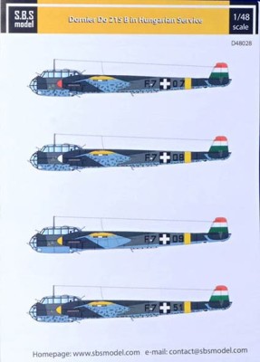 Sbs Model D48028 Декаль Do 215B in Hungarian Service 1/48