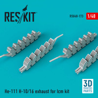 Reskit RSU48-0173 He-111 H-10/16 exhaust for ICM kit ICM 1/48