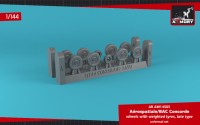 Armory ARAW14505 Aerospatiale Concorde wheels with weighted tires, late 1/144