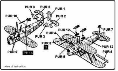 CMK 4014 Fiat CR.32 - exterior set for CLA 1/48