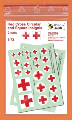 4+ Publications DMS09 Decals Red Cross Circular &amp; Square Insignia 1/72