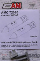 Advanced Modeling AMC 72026 RBK-500 BETAB Cluster Bomb (2 pcs.) 1/72
