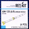 Reskit RS72-0086 AIM-120 (A/B) AMRAAM Missile (4 pcs.) 1/72