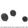 Armory ARAW72409 BAC/EE Lightning F.1 / F.2 wheels with weighted tires/tyres, early, for F.Mk.1 - F.Mk.2 1/72
