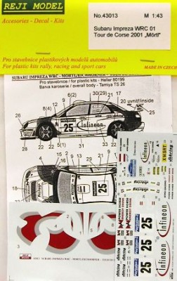 Reji Model 43013 Subaru Impreza WRC Mortl 2001 1/43