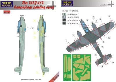 Lf Model M72137 Mask Do 217 J-1/2 Camouflage paint. (ITAL) 1/72