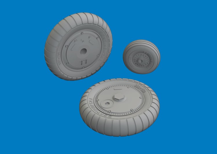 Eduard 632215 BRASSIN Bf 109G-6 wheels (REV) 1/32