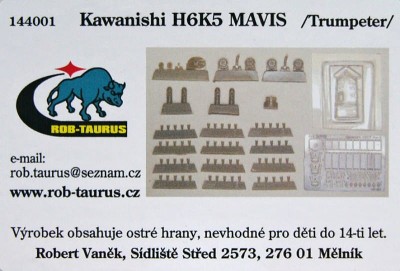 Rob Taurus 144001 Kawanishi H6K5 Mavis - Detail set (TRUMP) 1/144