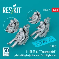 Reskit F48071 F-105 F,G 'Thunderchief' pilots sitting 1/48