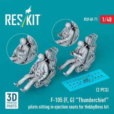 Reskit F48071 F-105 F,G 'Thunderchief' pilots sitting 1/48