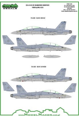 Model Maker Decals D48054 McDonnell-Douglas F/A-18D VMFA-225 Vikings 1/48