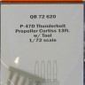 QuickBoost QB72620 P-47D Thunderbolt prop.Curtiss 13ft.&tool 1/72