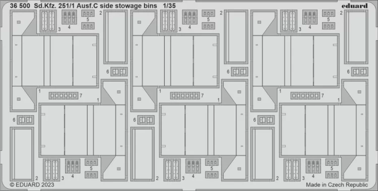 Eduard 36500 SET Sd.Kfz. 251/1 Ausf.C side stowage bins (ACAD) 1/35